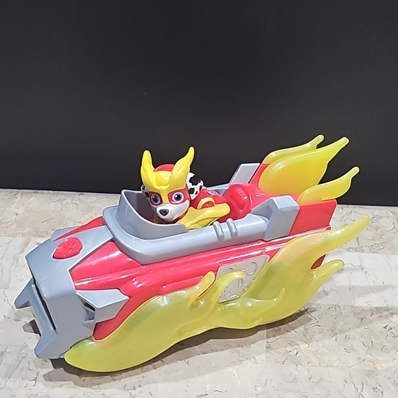 Paw Patrol Mighty Pups Charged Up Marshall Deluxe Vehicle Lights/Sounds Works - Picture 2 of 9